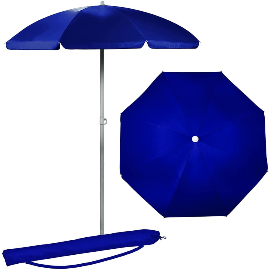 Picnic Time Outdoor Canopy Sunshade 5.5-Ft. Beach Umbrella for $32 Picnic Time Outdoor Canopy Sunshade 5.5-Ft. Beach Umbrella for $32
