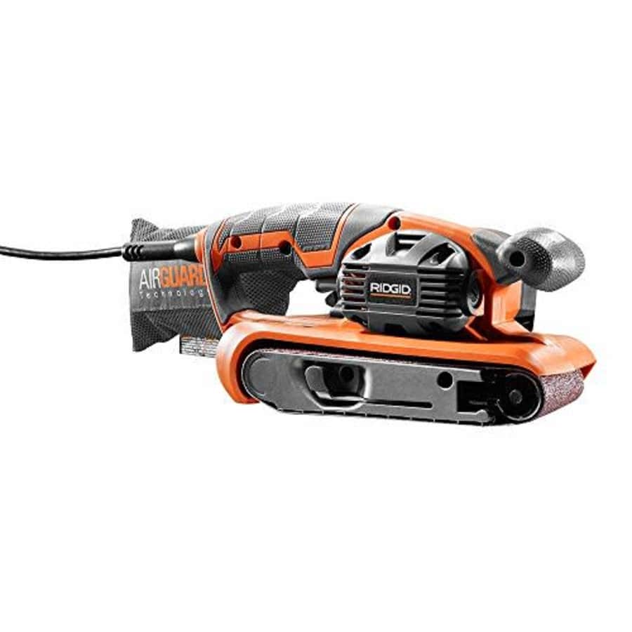 Ridgid 6.5 Amp Corded 3 in. x 18 in. Variable Speed Belt Sander with AIRGUARD Technology, R27401, for $93