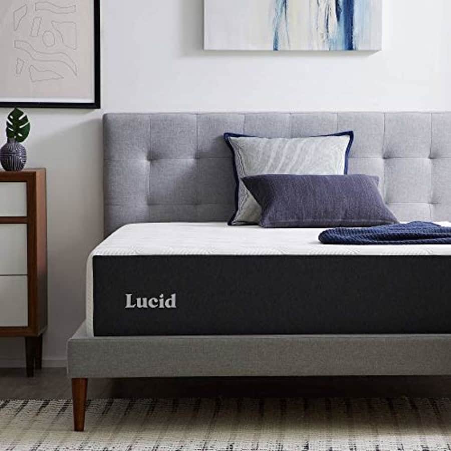 LUCID 14 Inch Memory Foam Mattress - Medium Feel - Memory Foam Infused with Bamboo Charcoal and Gel for $481