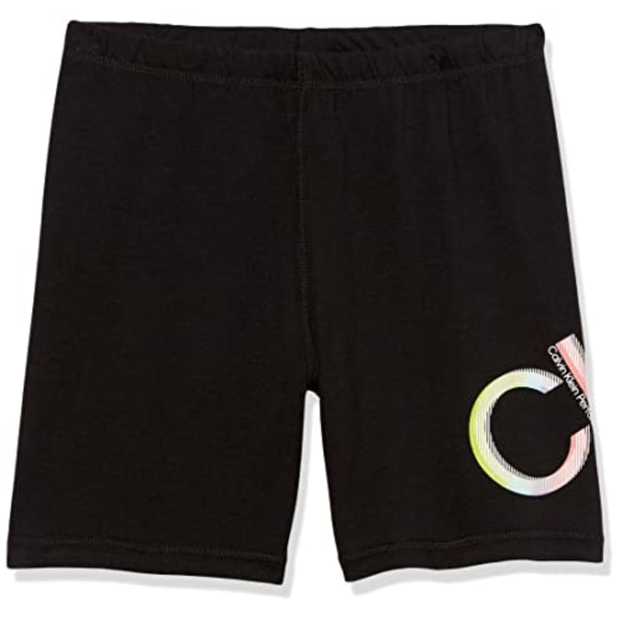 Calvin Klein Girls' Performance Bike Shorts, Black Solar Flare, 16 for $15