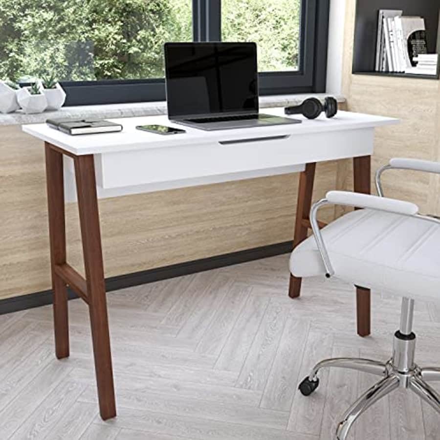 Flash Furniture Computer Desk - White Home Office Desk with Storage Drawer - 42" Long Writing Desk for $124 Flash Furniture Computer Desk - White Home Office Desk with Storage Drawer - 42" Long Writing Desk for $124