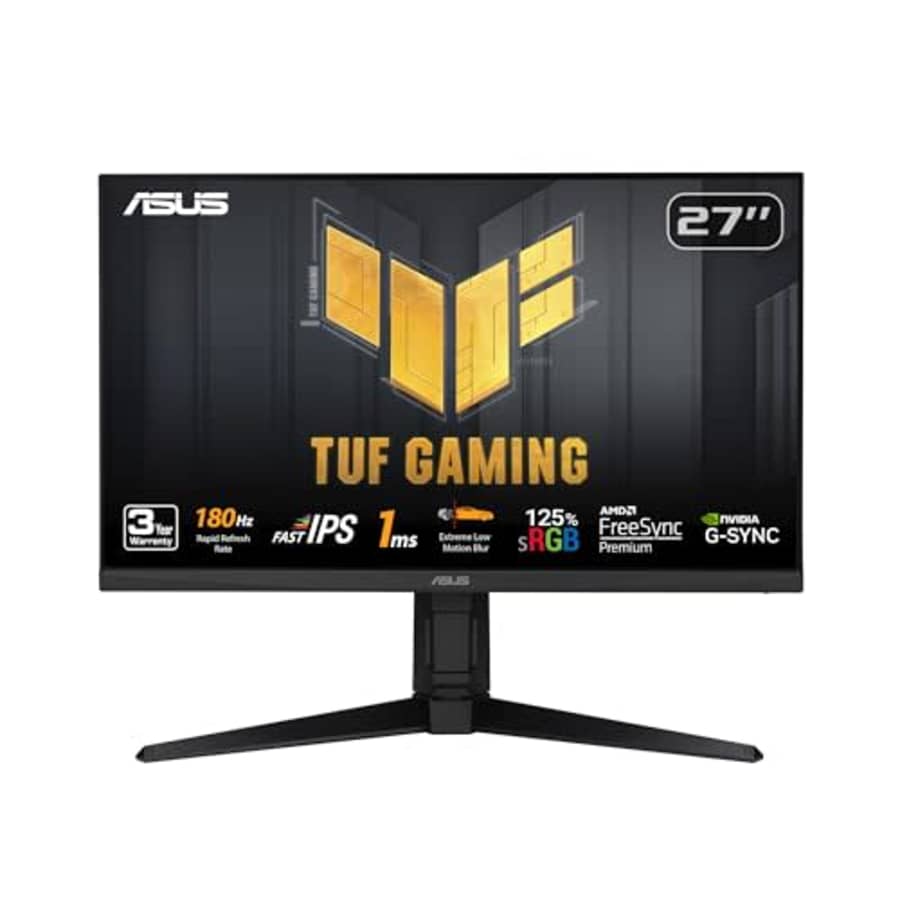 ASUS TUF Gaming 27 1080P Monitor (VG279QL3A) - Full HD, 180Hz, 1ms, Fast IPS, Extreme Low Motion for $189