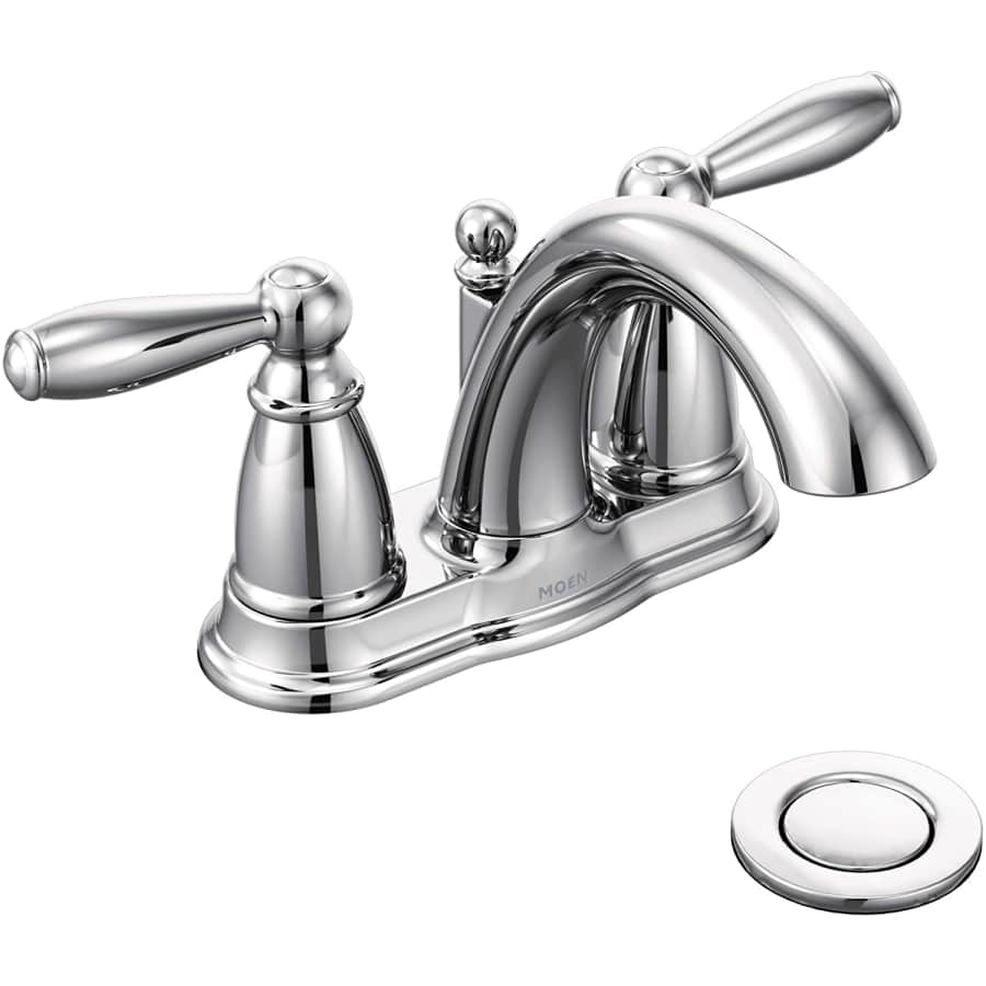 Moen Brantford Low Arc Bathroom Faucet for $109 Moen Brantford Low Arc Bathroom Faucet for $109