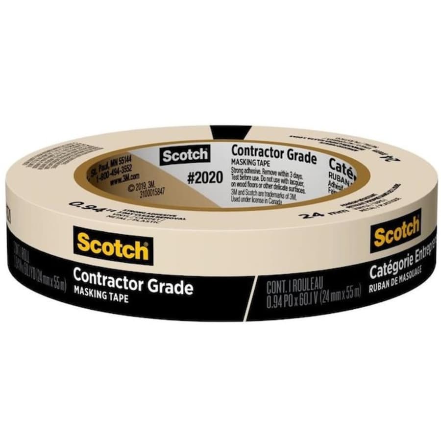 Scotch Contractor Grade Masking Tape 1" x 60yd Roll for $2 Scotch Contractor Grade Masking Tape 1" x 60yd Roll for $2