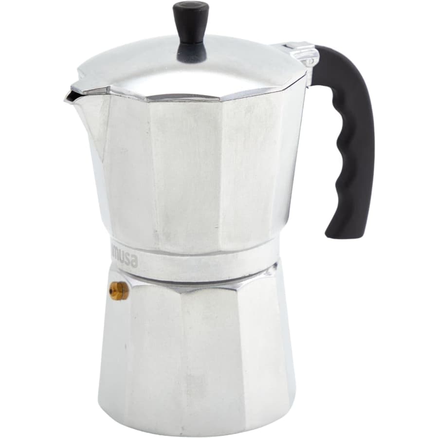 Imusa 3-Cup Moka Pot Stovetop Coffeemaker: $5 Imusa 3-Cup Moka Pot Stovetop Coffeemaker: $5