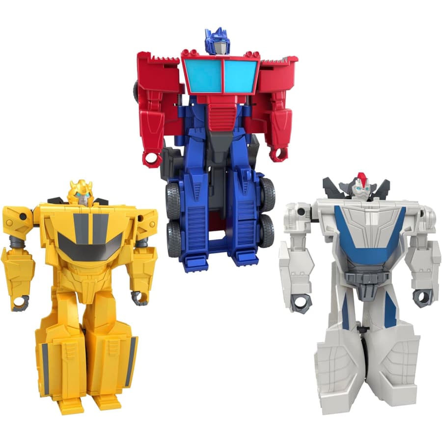 Transformers 1-Step Flip Heroes 3-Pack for $24