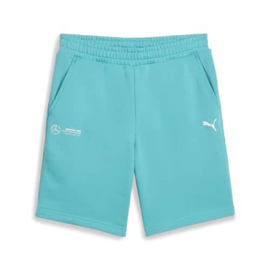 PUMA Men's Mercedes AMG Petronas Essentials Shorts, Sheen Green for $19 PUMA Men's Mercedes AMG Petronas Essentials Shorts, Sheen Green for $19
