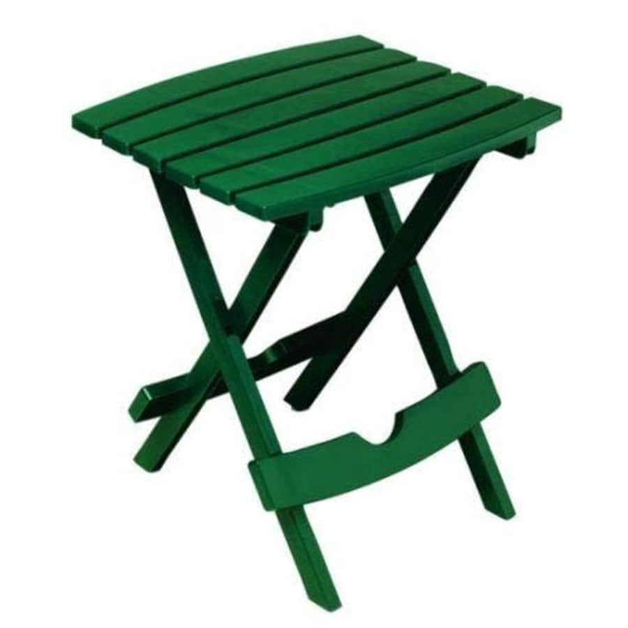 Adams Manufacturing Quik Fold Patio Side Table, Resin, Hunter Green for $21