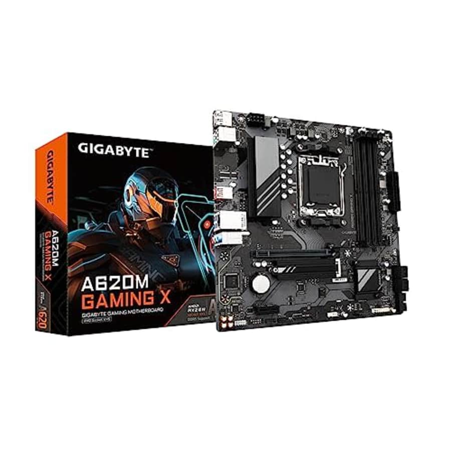 GIGABYTE A620M Gaming X (AM5/ LGA 1718/ AMD/ A620/ Micro ATX/ 5-Year Warranty/ DDR5/ PCIe 4.0 M.2/ for $173