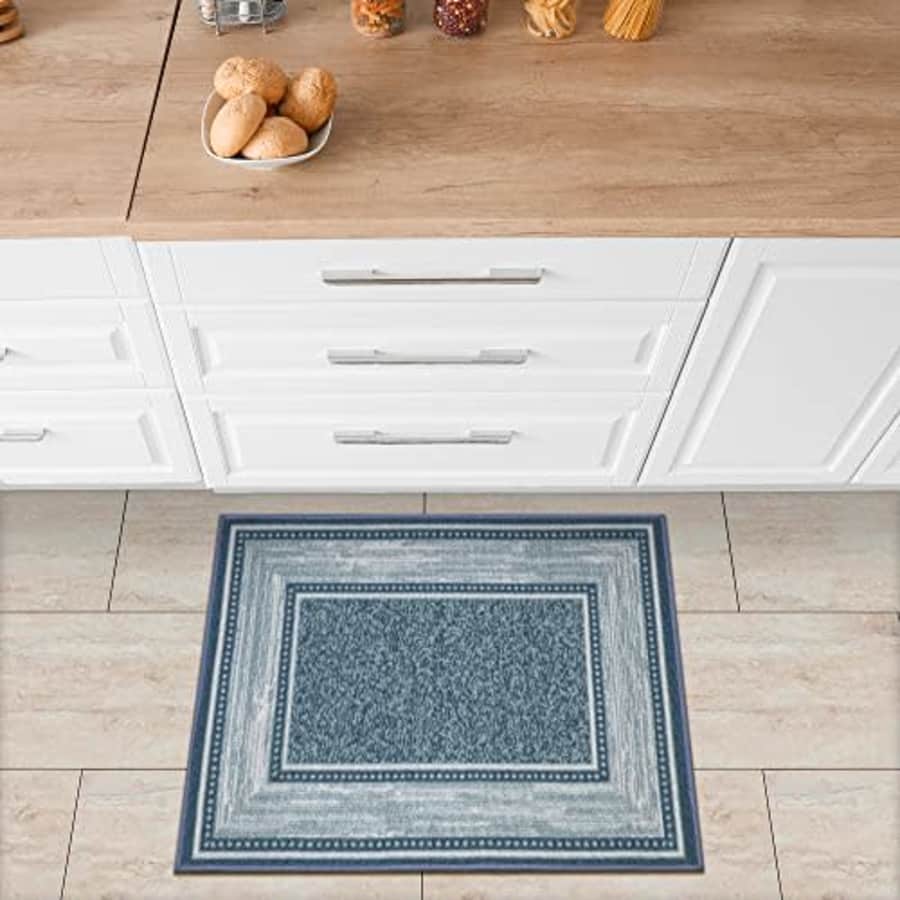 Ottomanson Ottohome Collection Contemporary Bordered Design Rubberback Area Rug, 2'3" x 3', Blue for $30 Ottomanson Ottohome Collection Contemporary Bordered Design Rubberback Area Rug, 2'3" x 3', Blue for $30