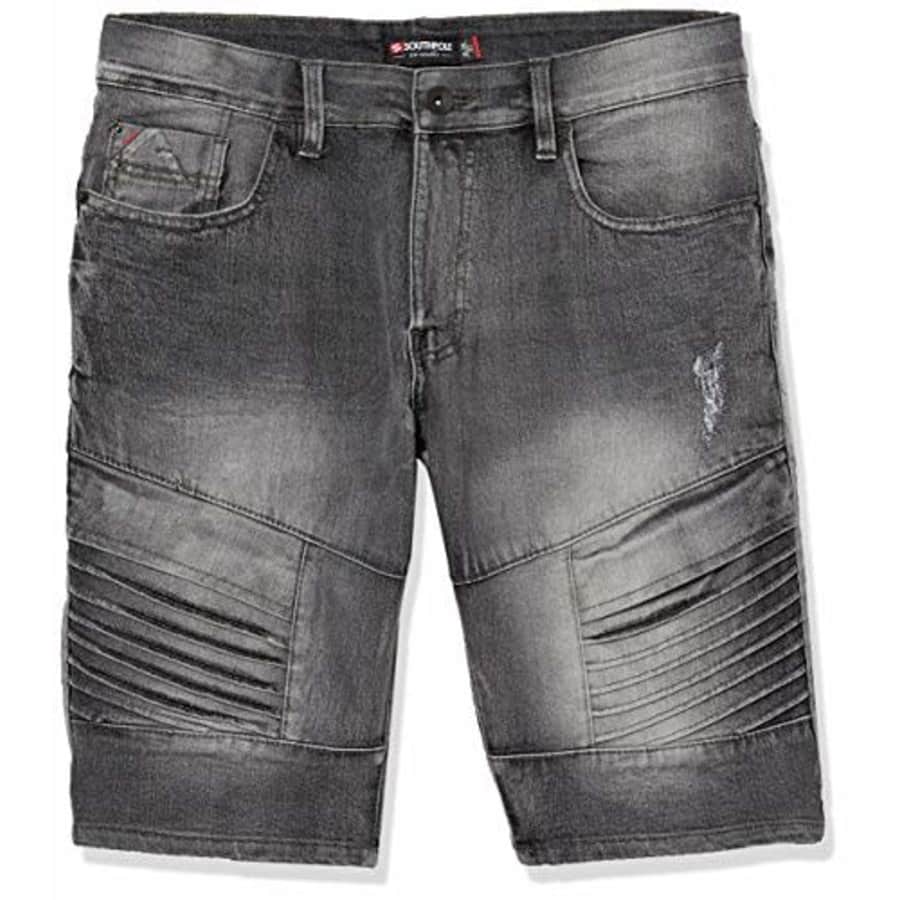 Southpole Men's Denim Shorts, Ice Black Biker, 30 for $20
