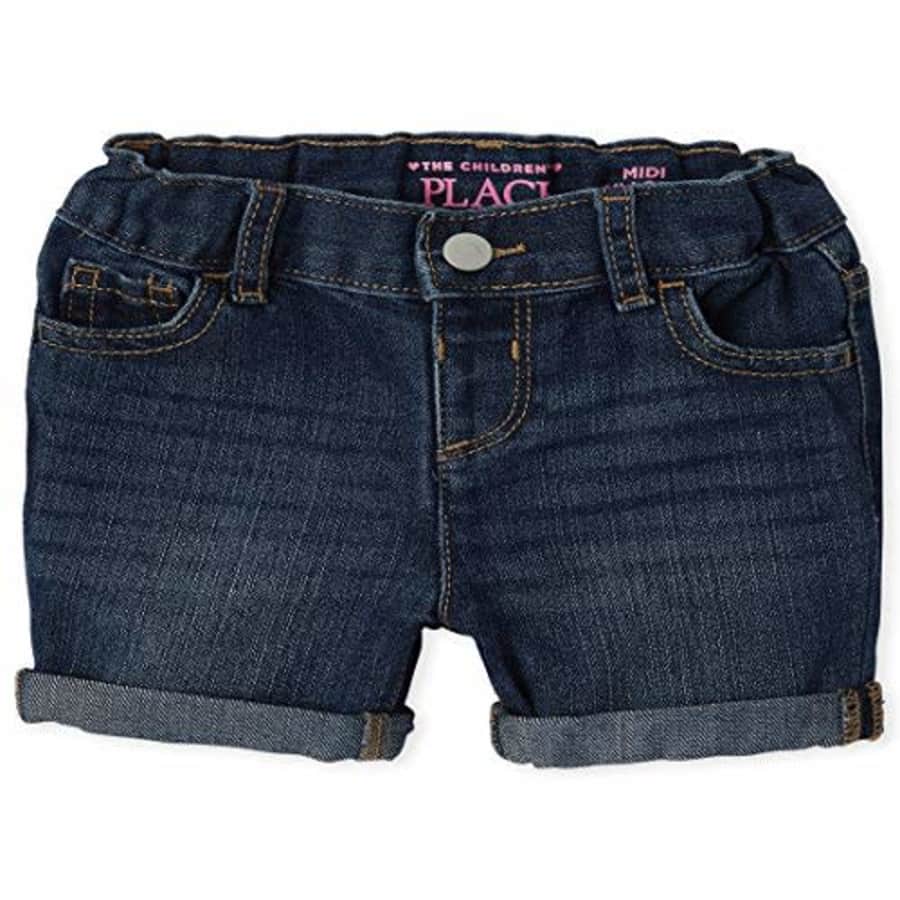 The Children's Place Baby Girls' Denim Shorts, Brooke WASH, 3T for $14