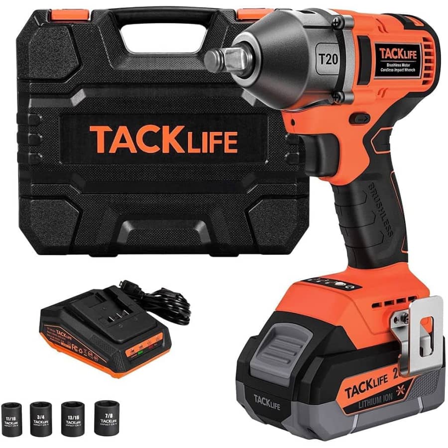 Tacklife 20V 1/2" Impact Wrench Kit for $54 Tacklife 20V 1/2" Impact Wrench Kit for $54