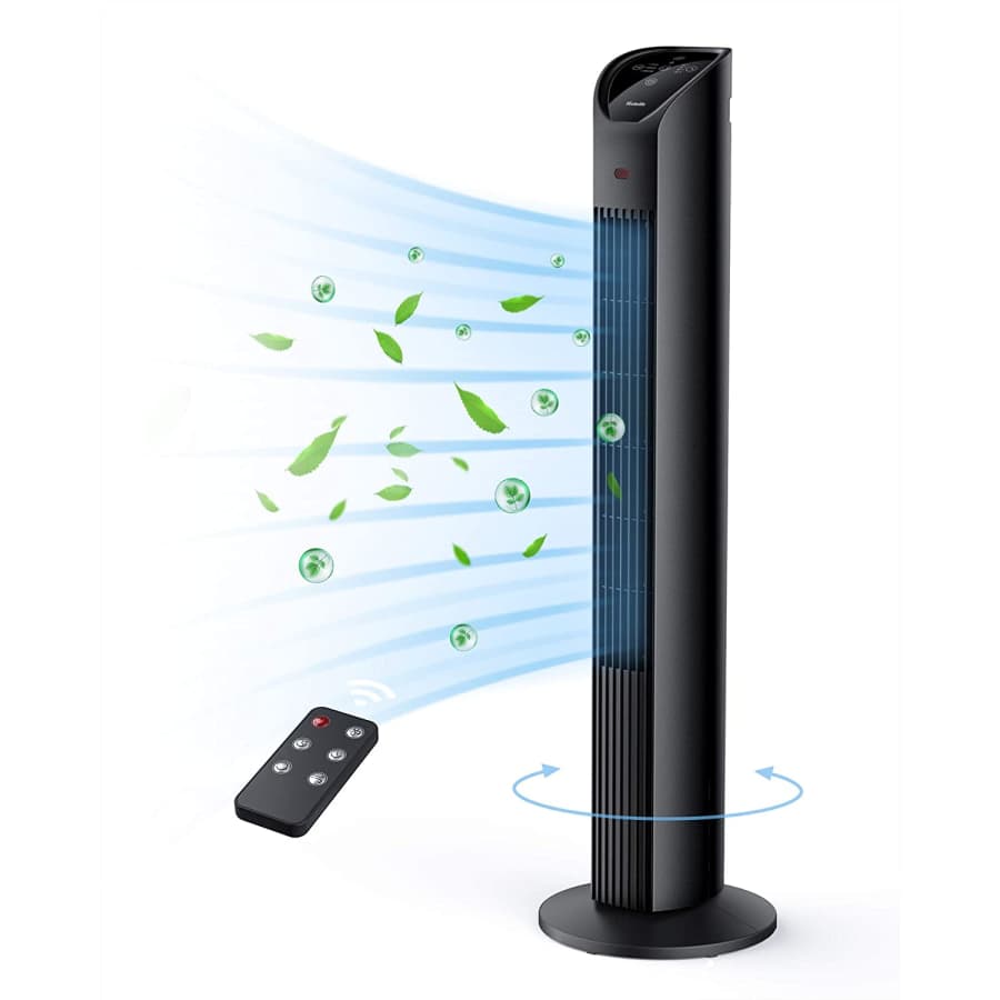 Techvilla 36" Oscillating Tower Fan with Remote for $38 Techvilla 36" Oscillating Tower Fan with Remote for $38