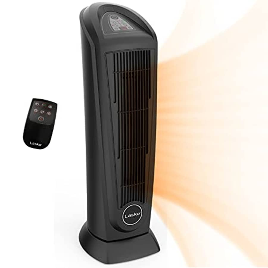 Lasko Portable Oscillating Indoor Electric Ceramic Tower Space Heater with Tip-Over Safety Switch, for $45 Lasko Portable Oscillating Indoor Electric Ceramic Tower Space Heater with Tip-Over Safety Switch, for $45