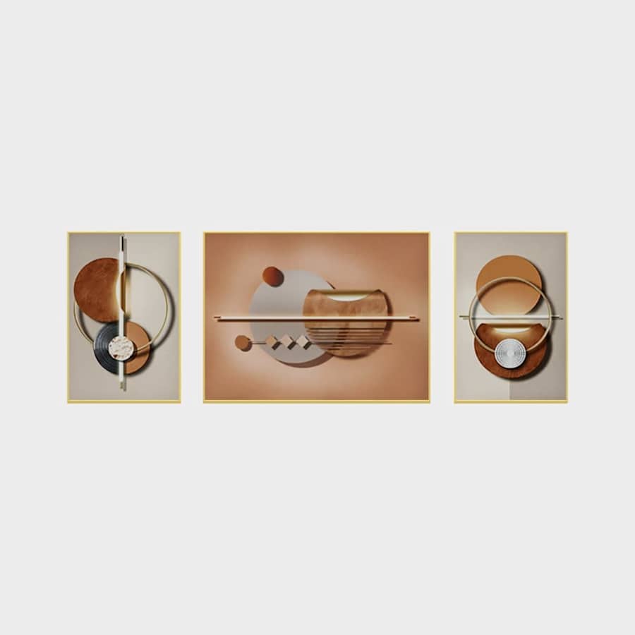 3-Piece Geometric Abstract Wall Decor Set for $90