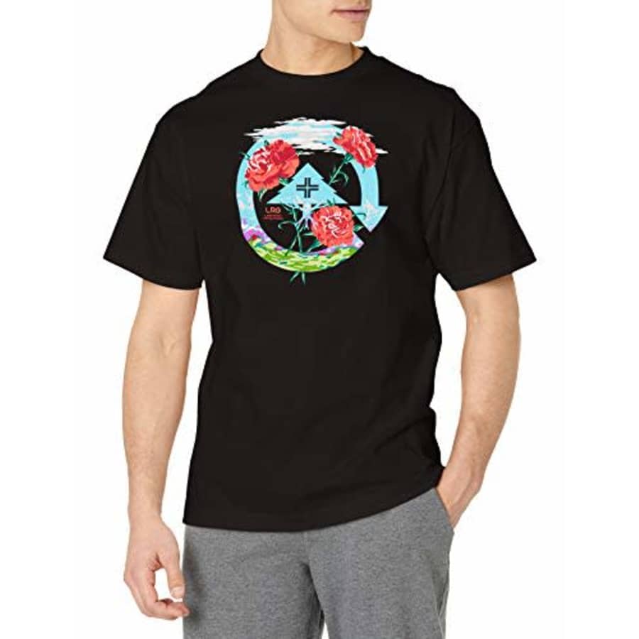 LRG Men's Spring 21 Graphic Designed Logo T-Shirt, Cycle Black, X-Large for $9