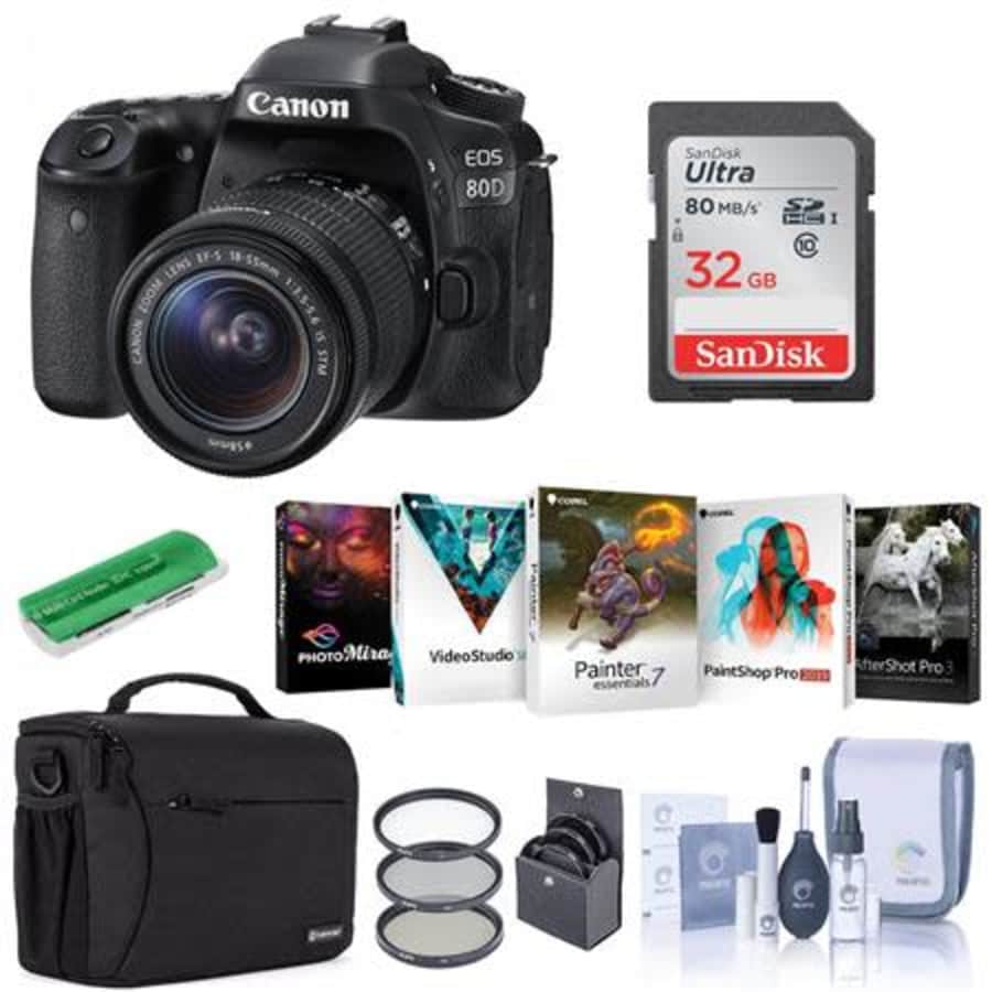 Canon EOS 80D DSLR Camera Bundle for $899