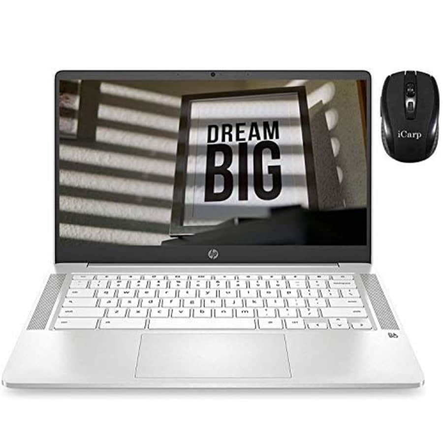 2020 HP 14 Chromebook Flagship Laptop Computer 14" FHD IPS Intel Core Celeron N4000 4GB RAM 32GB for $300