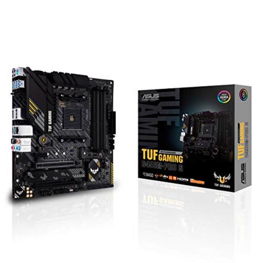 ASUS TUF Gaming B450M-PRO S AMD AM4 (3rd Gen Ryzen) Micro ATX Gaming Motherboard (8+2 Power Stages, for $115 ASUS TUF Gaming B450M-PRO S AMD AM4 (3rd Gen Ryzen) Micro ATX Gaming Motherboard (8+2 Power Stages, for $115