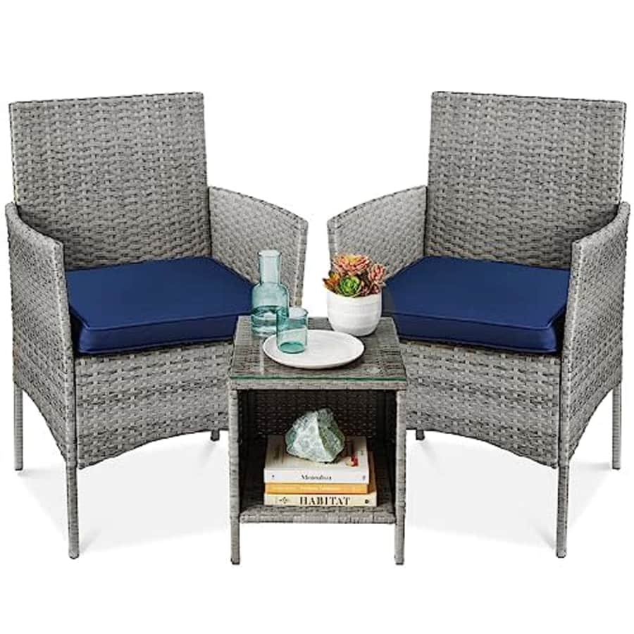Best Choice Products 3-Piece Outdoor Wicker Conversation Bistro Set, Space Saving Patio Furniture for $120 Best Choice Products 3-Piece Outdoor Wicker Conversation Bistro Set, Space Saving Patio Furniture for $120