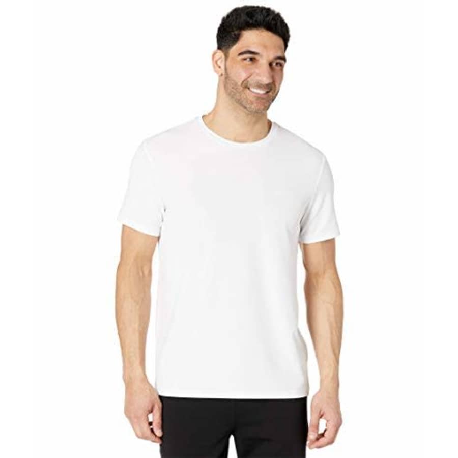Calvin Klein Men's Move 365 Sleeve Quick Dry Moisture Wicking Logo T-Shirt, Brilliant White, X-Large for $24