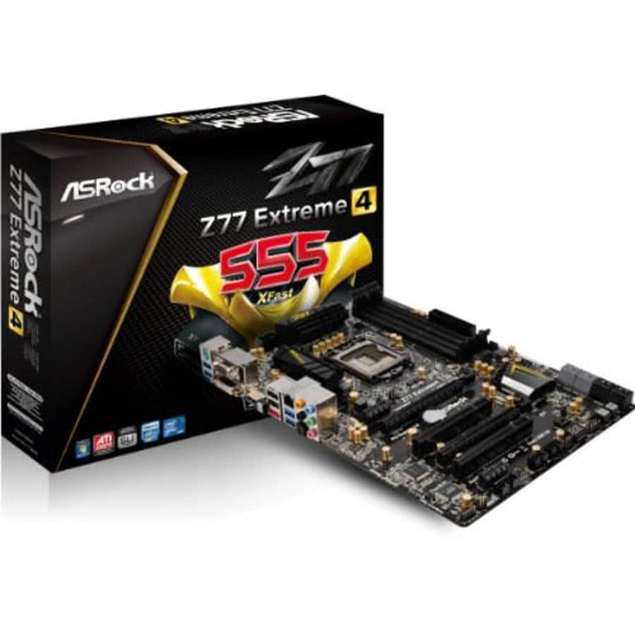 ASRock AS Rock LGA1155 DDR3 SATA3 USB3.0 Quad CrossFireX and Quad SLI A GbE ATX Motherboard Z77 EXTREME4 for $158