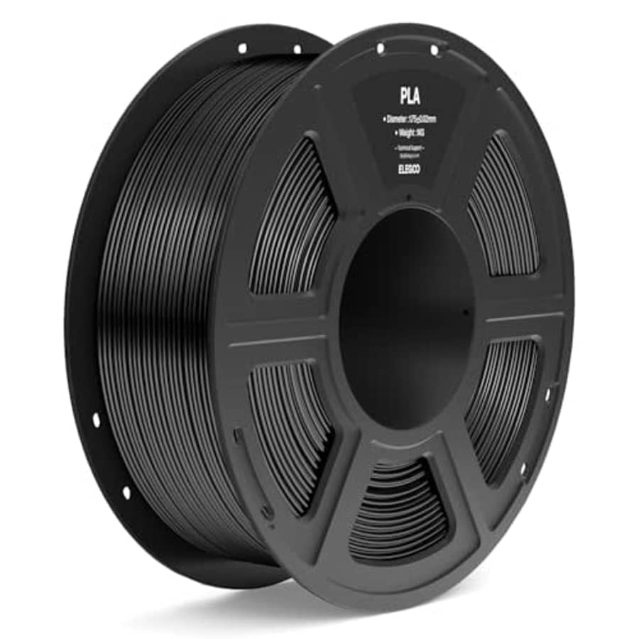 ELEGOO PLA Filament 1.75mm Black 1KG, 3D Printer Filament Dimensional Accuracy +/- 0.02mm, 1kg for $14 ELEGOO PLA Filament 1.75mm Black 1KG, 3D Printer Filament Dimensional Accuracy +/- 0.02mm, 1kg for $14