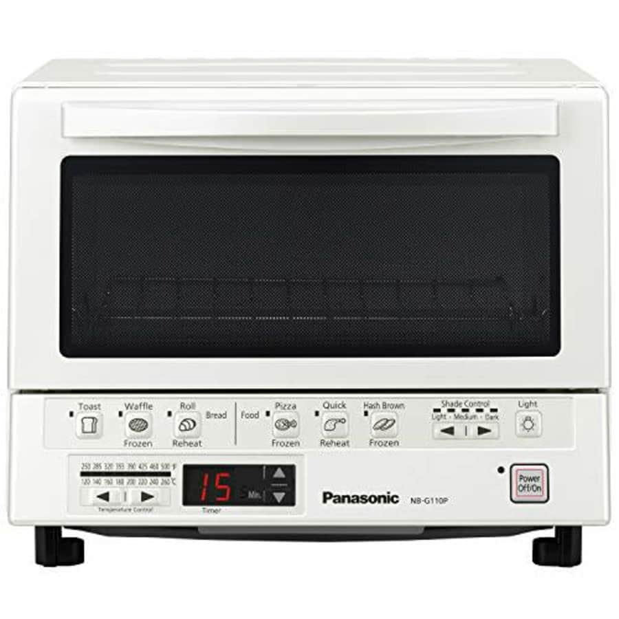 Panasonic FlashXpress Compact Toaster Oven with Double Infrared Heating, Crumb Tray and 1300 Watts for $136