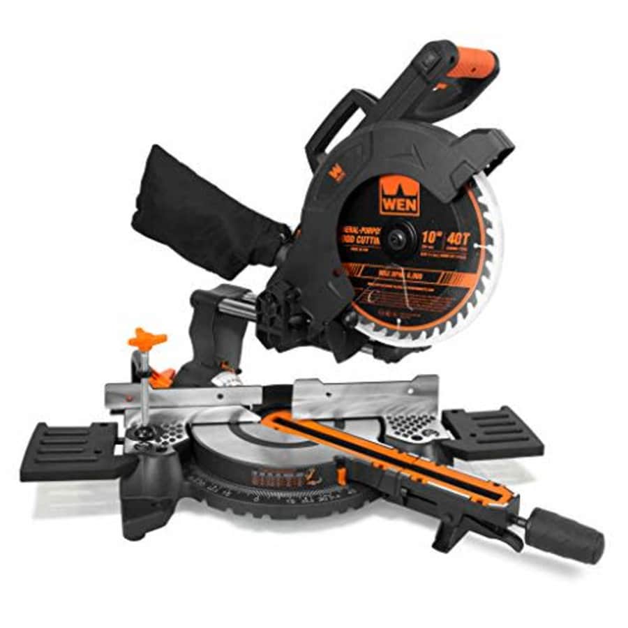 WEN MM1011 15-Amp 10" Single Bevel Compact Sliding Compound Miter Saw with Laser for $228 WEN MM1011 15-Amp 10" Single Bevel Compact Sliding Compound Miter Saw with Laser for $228