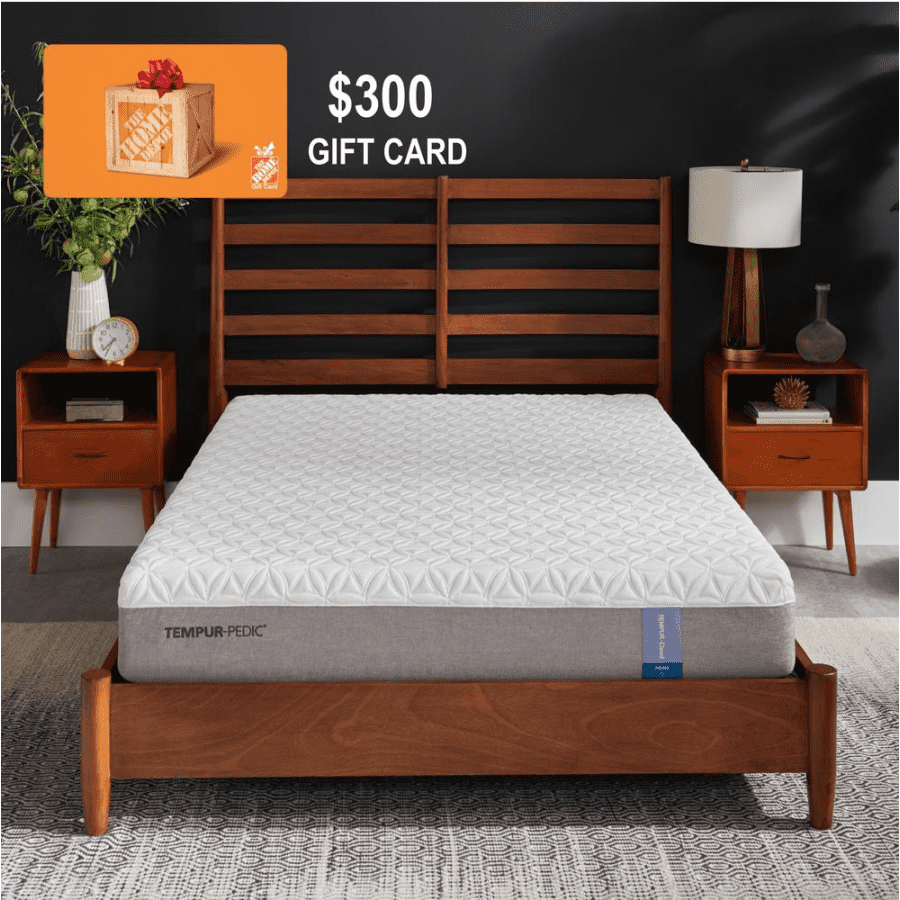 Tempur-Pedic Tempur-Cloud Prima 10" Medium Memory Foam Queen Mattress for $1,399 in cart + $300 Home Depot Gift Card Tempur-Pedic Tempur-Cloud Prima 10" Medium Memory Foam Queen Mattress for $1,399 in cart + $300 Home Depot Gift Card
