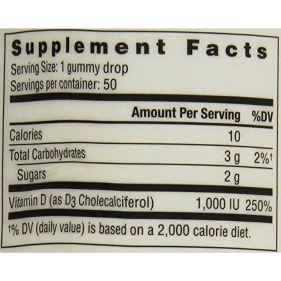 Rainbow Light Vitamin D3 1000 IU Sunny Gummies Lemon 50 ea (Pack of 3) for $19