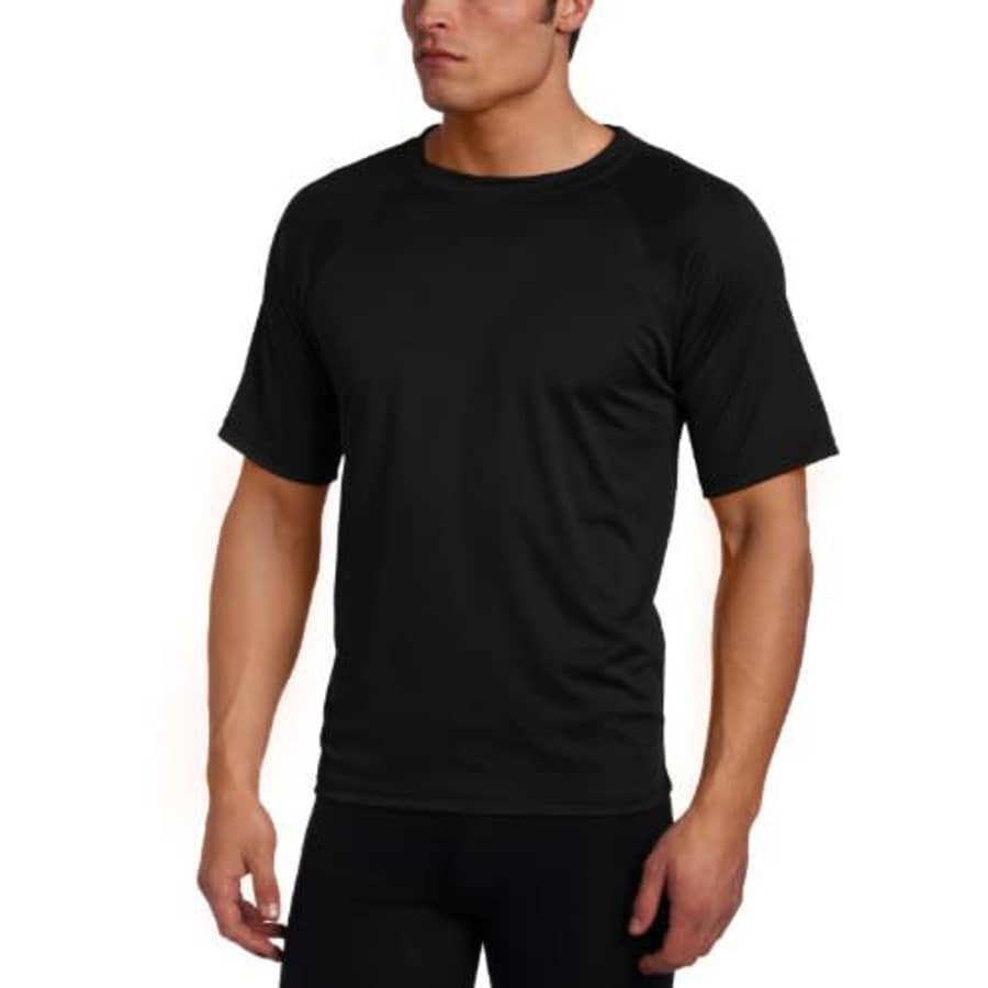 Kanu Surf Men's Short Sleeve UPF 50+ Swim Shirt (Regular & Extended Sizes), Black, Large for $16