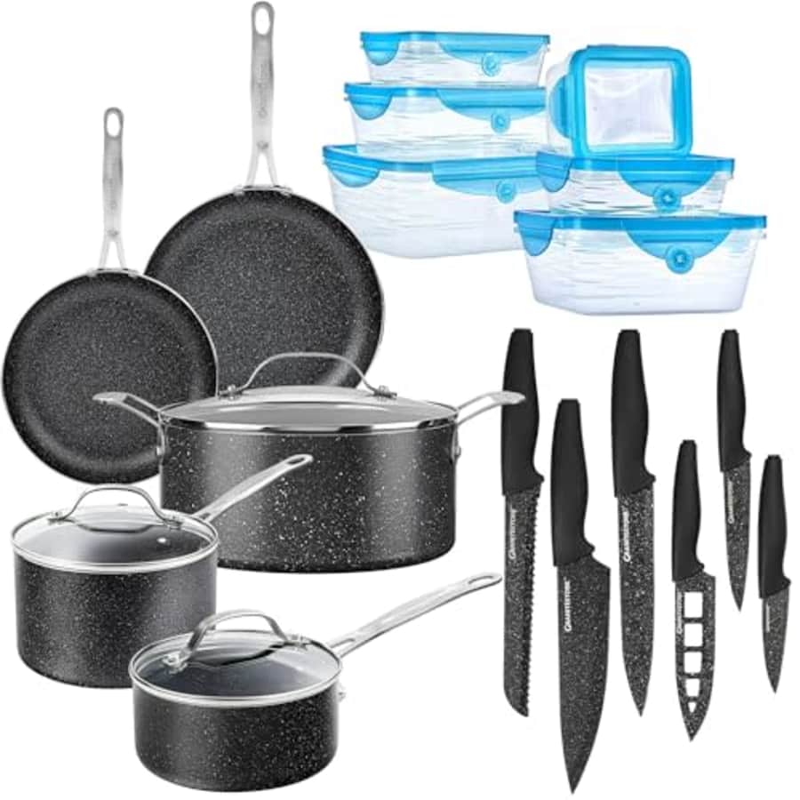 Granitestone 26 Pc Pots and Pans Set Non Stick Cookware Set, Kitchen Cookware Sets, Diamond Coated for $76