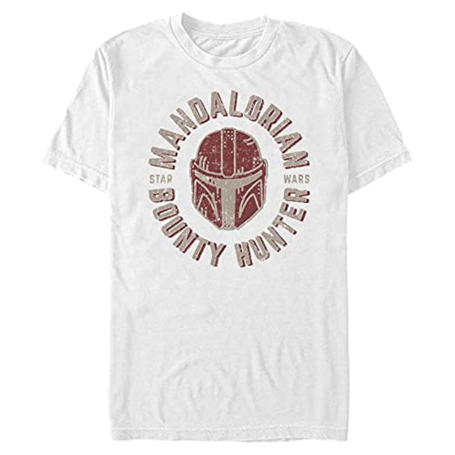 Star Wars Men's The Mandalorian Lone Wolf T-Shirt, White, 3X-Large for $12 Star Wars Men's The Mandalorian Lone Wolf T-Shirt, White, 3X-Large for $12