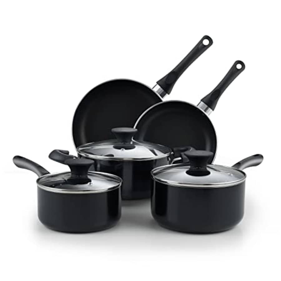 Cook N Home Basic Nonstick Stay Cool Handle Cookware Set, Pots and Pans, 8-Piece Set for $50