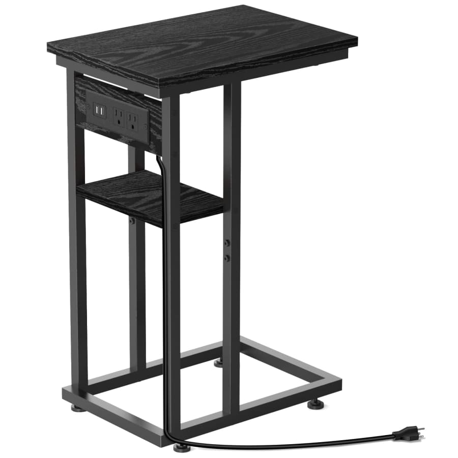 Baleine End Table with Charging Station for $51