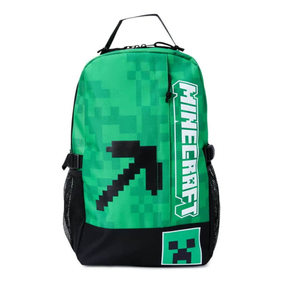 Minecraft Pickaxe Creeper Unisex 18" Laptop Backpack for $10 Minecraft Pickaxe Creeper Unisex 18" Laptop Backpack for $10