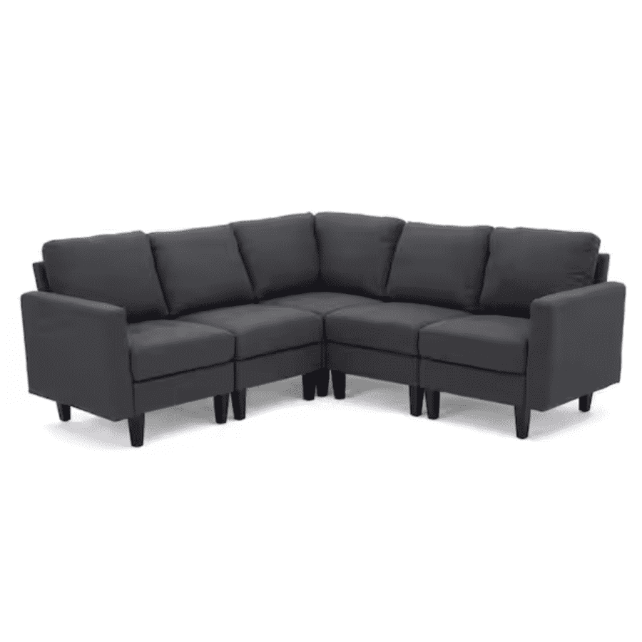 Noble House Zahra 5-Piece L-Shaped Sectional Sofa for $496