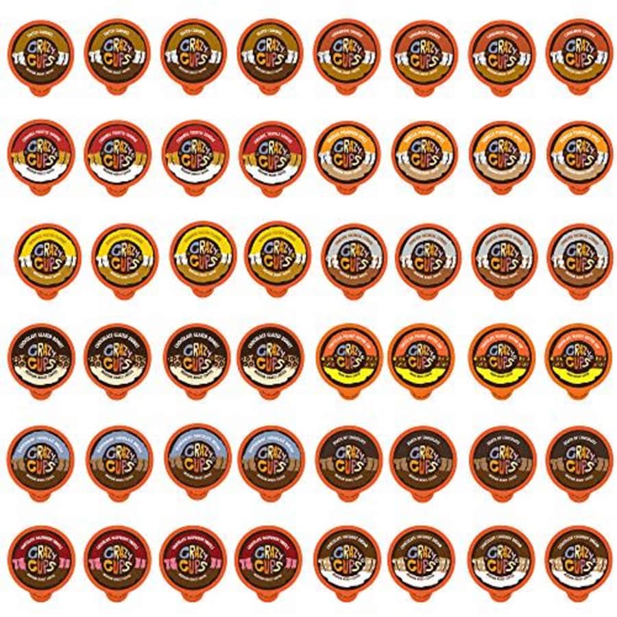 Crazy Cups Flavored Coffee Pods Variety Pack - Coffee Flavors and Chocolate Coffee Flavors for The for $24