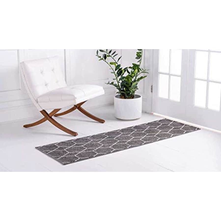 Unique Loom Trellis Frieze Collection Lattice Moroccan Geometric Modern Runner Rug, 2 ft x 8 ft 8 for $28 Unique Loom Trellis Frieze Collection Lattice Moroccan Geometric Modern Runner Rug, 2 ft x 8 ft 8 for $28