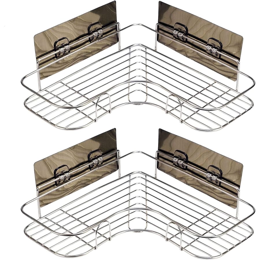 Casaphoria 90-Degree Corner Shower Caddy Shelf 2-Pack for $10