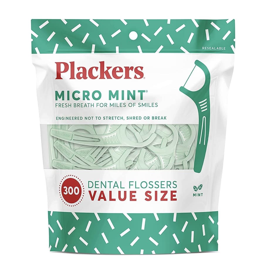 Plackers Micro Mint Dental Flossers 300-Pack for $8