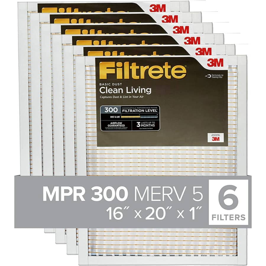 Filtrete 16" x 20" Basic Dust Clean Living Air Filter 6-Pack for $26 Filtrete 16" x 20" Basic Dust Clean Living Air Filter 6-Pack for $26
