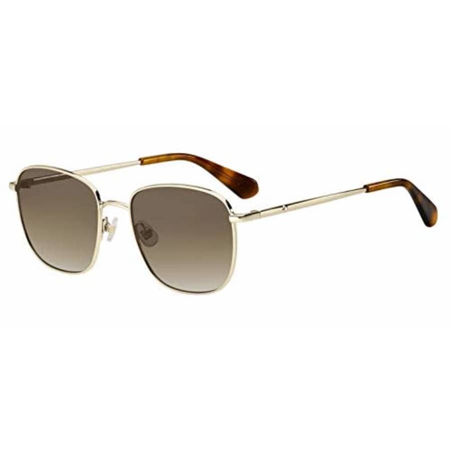 Kate Spade New York Women's Kiyah/S Polarized Oval Sunglasses, Light Havana Gold, 53mm, 18mm for $66