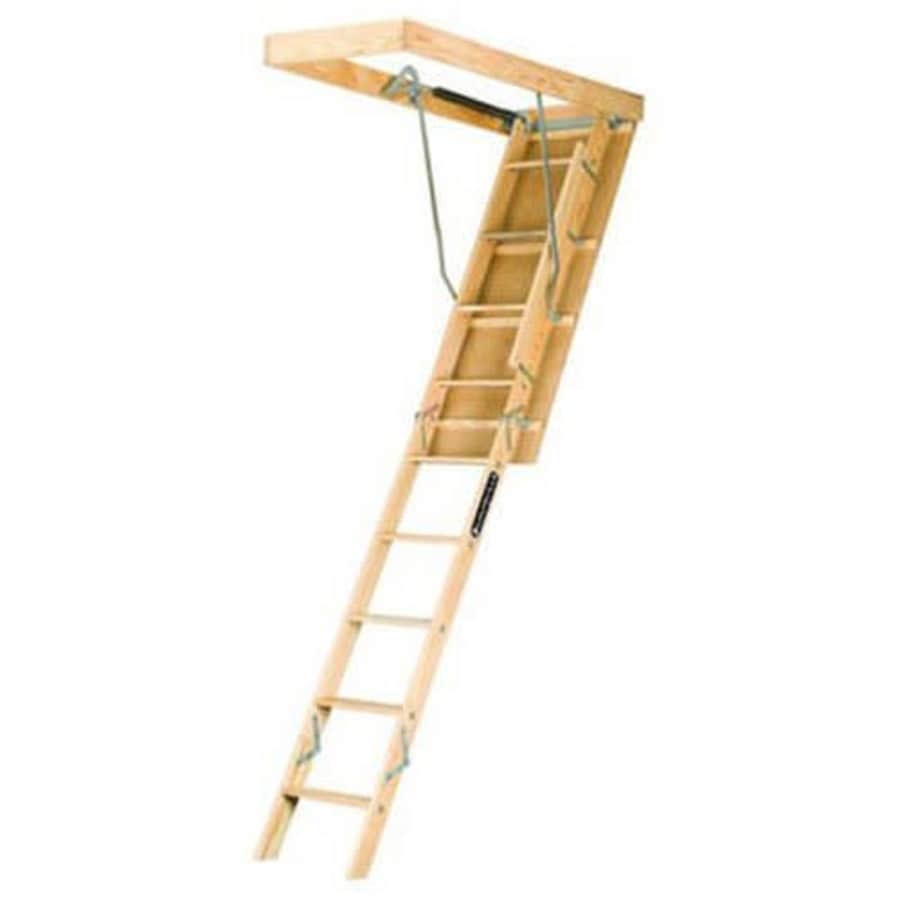 Louisville Ladder 22.5-by-54-Inch Wooden Attic Ladder, Fits 8-Foot 9-Inch to 10-Foot Ceiling for $179 Louisville Ladder 22.5-by-54-Inch Wooden Attic Ladder, Fits 8-Foot 9-Inch to 10-Foot Ceiling for $179