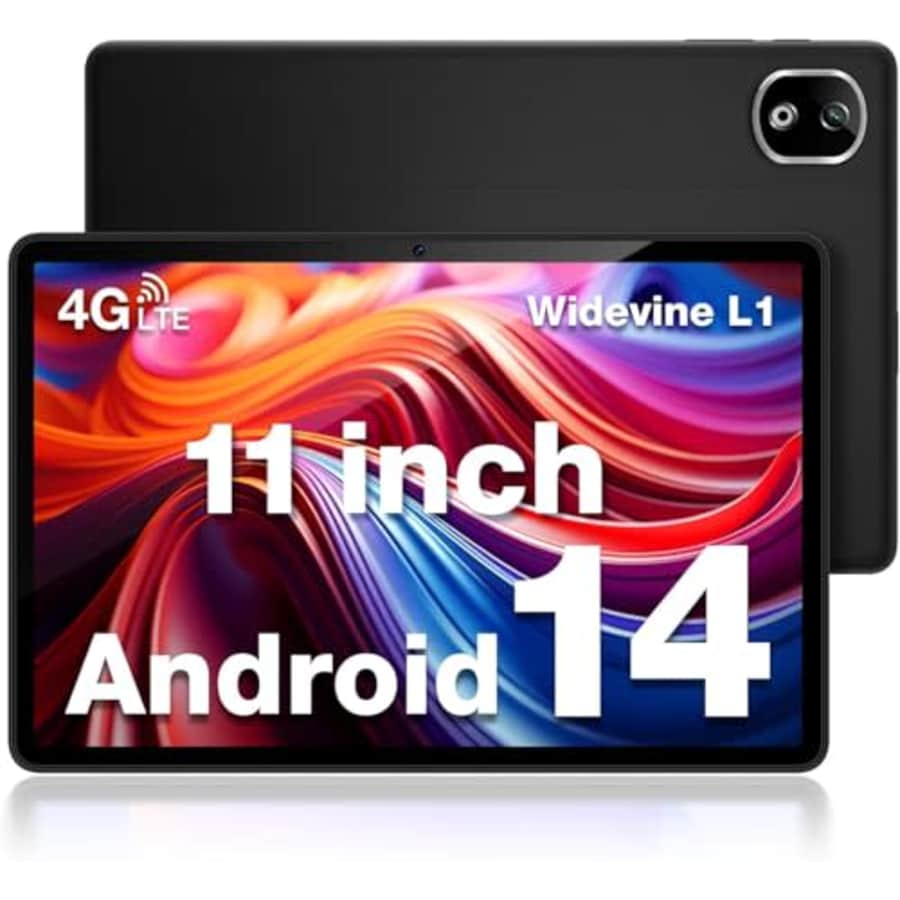 DOOGEE Tablet Android 14 Tablets, T30E 11 Inch Tablet with 9GB RAM 128GB ROM 1TB Expand, 4G for $120