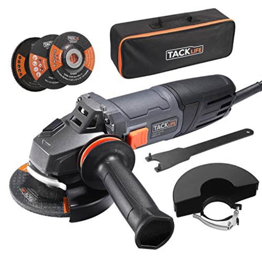 TACKLIFE 8.5Amp Angle Grinder Tool, 4-1/2-Inch Angle Grinder 12000RPM, with Anti-Vibration Handle, for $39
