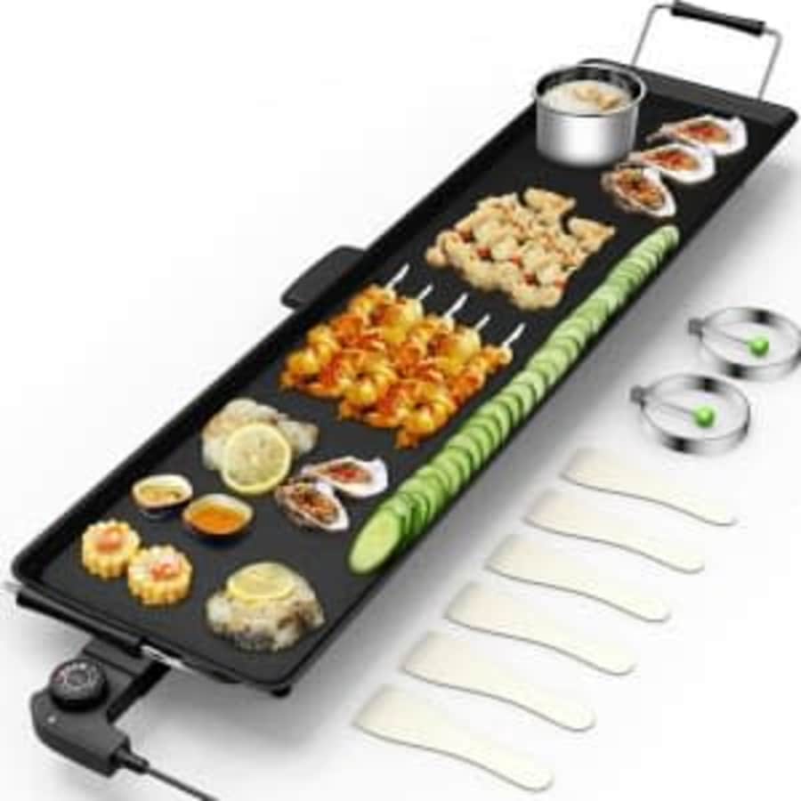 Costway 35" Tabletop Electric Teppanyaki Grill Griddle for $79 Costway 35" Tabletop Electric Teppanyaki Grill Griddle for $79