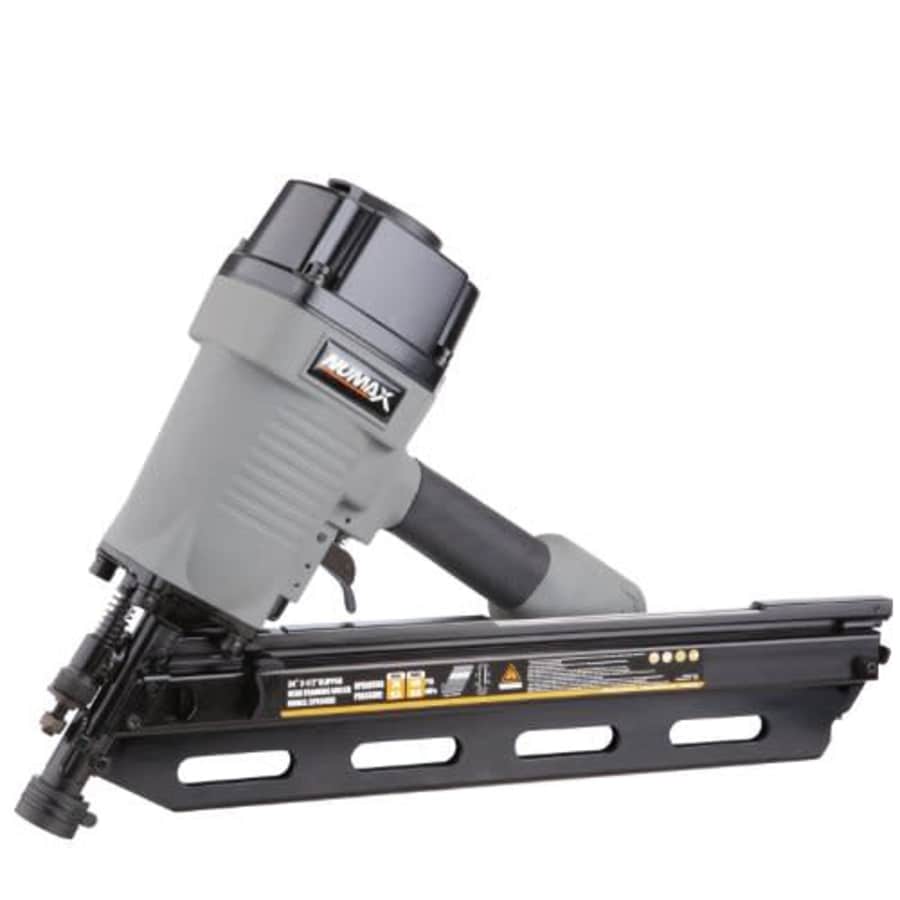 NuMax SFR3490 Pneumatic 34 Degree 3-1/2" Clipped Head Framing Nailer Ergonomic and Lightweight Nail for $136 NuMax SFR3490 Pneumatic 34 Degree 3-1/2" Clipped Head Framing Nailer Ergonomic and Lightweight Nail for $136